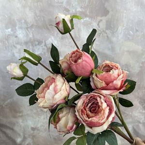 Fiori Artificiali a 9 Teste Colorati, Fornitura di Fabbrica, Decorazioni per Matrimoni, Rose Artificiali Realistiche per Centrotavola e Decorazioni Floreali - Product Image 4