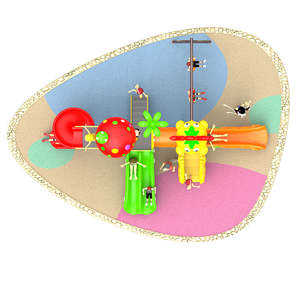 Attrezzature da gioco all'aperto in plastica per bambini di grandi dimensioni parco giochi per bambini all'aperto parco giochi per parchi giochi residenziali - Product Image 2
