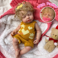 Poupées Reborn de 12 pouces, cheveux bouclés réalistes, en silicone souple, lavables, pour nouveau-nés, accessoires de photographie, objets de collection