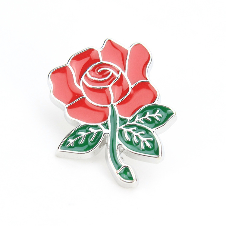 Silver Plating Red Rose