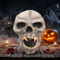 Masque d'horreur de Halloween en forme de crâne, en latex, couvrant tout le visage, taille unique, pour les fêtes, pour les personnes de plus de 18 ans