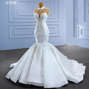 Rsm67532 Váy Cưới Pha Lê Đi Biển Kích Thước Tùy Chỉnh Thiết Kế Mới Bán Sỉ Nàng Tiên Cá Cô Dâu - Product Image 2