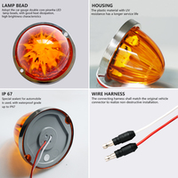 Nouvelle Vente Directe Usine : Feu de Camion Décoratif en Plastique, Effet Pastèque, Lumière Ambre, DC12V/24V, Haute Qualité, pour Semi-Remorque, Garantie 1 An