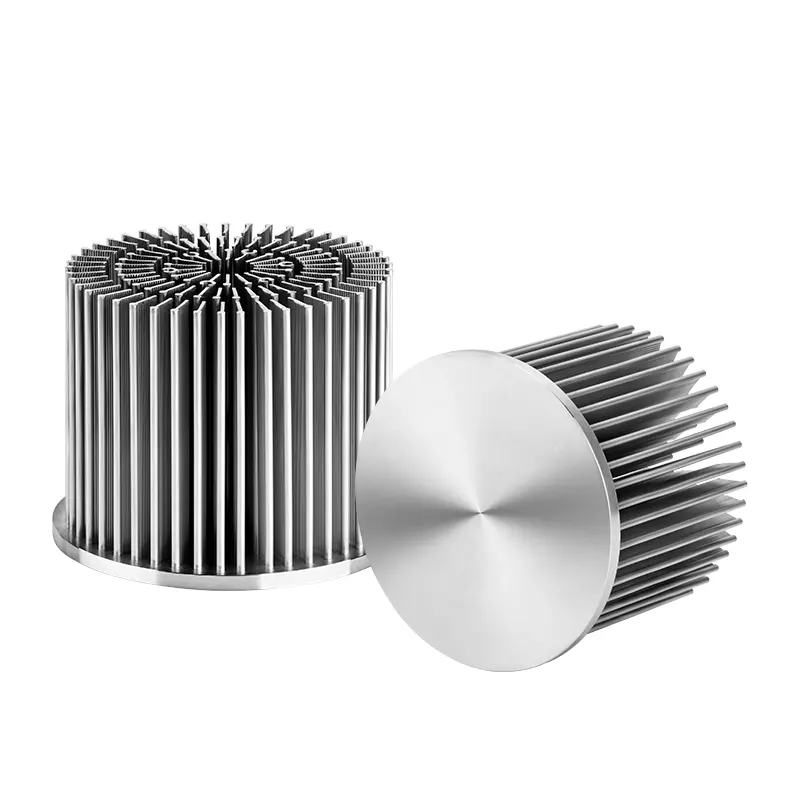 35W Durchmesser 110mm und Höhe 85mm Silber Eloxal Aluminium Runde LED Grow Light Kühlkörper Aluminium Extrusion kühlkörper