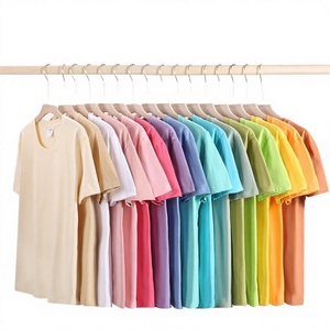 Camiseta de Manga Corta de Algodón 100% de 200g, Color Liso, Informal, Tejida, para Hombre y Mujer, Juvenil, Venta al Por Mayor, Barata y Colorida - Product Image 2