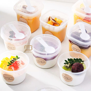 Tasse à mousse en plastique jetable pour petit gâteau personnalisée Tasse en plastique pour pouding à la crème glacée Tasse en plastique pour dessert au chocolat tiramisu - Product Image 3