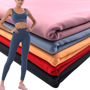 Vente en gros spandex tricoté doux 30 nylon 70 double face coupe libre tissu de yoga extensible doux pour le sport - Product Image 1