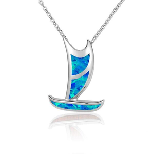 Collana con Ciondolo <span class=keywords><strong>Tartaruga</strong></span> Hawaiana in Argento Sterling 925 con Zirconi e Opale Blu Sintetico - Product Image 5