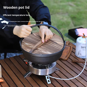 ベストセラー キャンプ ピクニック 多機能 鋳鉄製 ノンスティック フライパン ポータブル キャンプ スキポット - Product Image 5