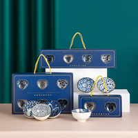 Vente en gros de vaisselle japonaise, bol à riz en céramique chat chanceux boîte cadeau de mariage, bols