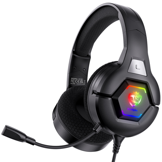 USB 3.5mm Gaming Headset S100 Gaming Headphone Multi Platform Compatibility Broadcast Grade Microphone Breathable Foam Earmuffs