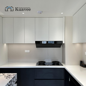 Kuavee Whole-House Customization Service High-End L-Shaped Interior Design Cabinets White Mdf Anti-Stain Combination Cabinet Set - Product Image 1