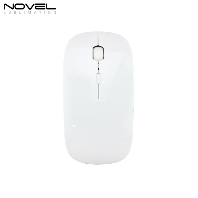 Hot Selling DIY Sublimation Wireless USB Mouse with RGB Backlit 2 Buttons Black and White Color