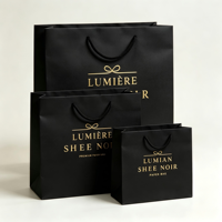 Sacs en papier de luxe jaunes durables avec ruban, logo de marque personnalisé, écologiques, biodégradables, pour vêtements et chaussures