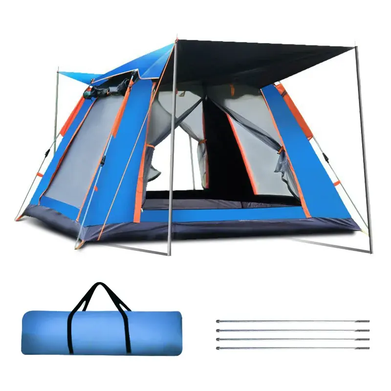 Wandern Wasserdichter Sonnenschutz Park Wandern Picknick Familie 4 Personen Zelte Camping Outdoor Automatisches Camping Zelt