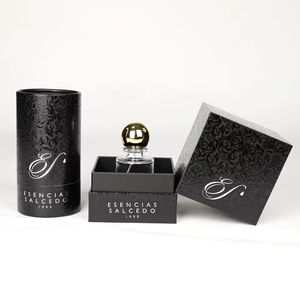 Boîte en papier rectangulaire noire personnalisée de luxe pour bougies en tube, aromathérapie, impression numérique UV, boîtes à parfum avec couvercle et base rigides - Product Image 6