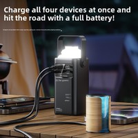 Bank Daya 50000mAh Pengisian Daya Super Cepat 20000mAh Pengisi Daya Portabel Kabel Data Kapasitas Besar Senter LED untuk Berkemah di Luar Ruangan