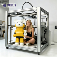 Imprimante 3D FDM fermée 1000 x 1000 mm avec nivellement automatique rapide, extrudeur unique, imprimante 3D industrielle grand format