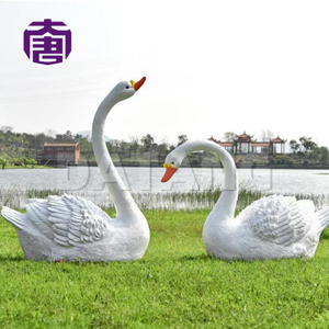 ไฟประดับรูปหงส์ LED ดีไซน์เรซิ่นไฟเบอร์กลาส สำหรับทางเข้าห้างสรรพสินค้าและการตกแต่งภูมิทัศน์เชิงพาณิชย์ - Product Image 3