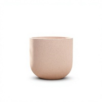 Pot de fleurs minimaliste en ciment pour plantes d'intérieur avec trou de drainage, capacité de 1000 ml, pour jardin, mur intérieur et bureau