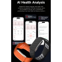 KR96pro Penjualan Terlaris Gelang Pintar Tanpa Layar untuk Unisex ECG HRV Detak Jantung Tidur Stres Monitor Kesehatan Wanita Tahan Air 3ATM
