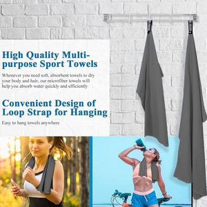 Serviette de voyage portable en polyester tissé à séchage rapide, douce et absorbante pour la plage, la natation, le yoga et le camping - Product Image 2