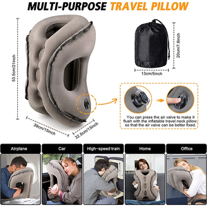 <span class=keywords><strong>Almohada</strong></span> de Viaje Personalizada con Logotipo, Accesorios de Viaje Portátiles para Avión, <span class=keywords><strong>Almohada</strong></span> <span class=keywords><strong>Inflable</strong></span> para el Cuello para Dormir, Descansar y Siesta - Product Image 5