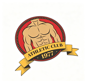 Athletic Club 1977 Circular <b>Badge</b> Emblem Zinc Alloy Die Casting Sports Theme Gold Plated Souvenir - Product Image 2