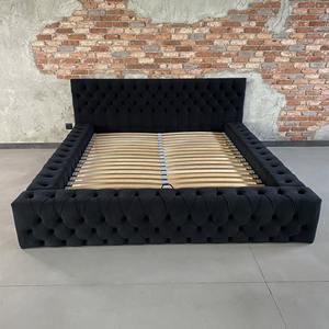 <span class=keywords><strong>Lit</strong></span> plateforme avec rangement en cuir moderne italien, cadre <span class=keywords><strong>de</strong></span> <span class=keywords><strong>lit</strong></span> avec tête <span class=keywords><strong>de</strong></span> <span class=keywords><strong>lit</strong></span> décorée en métal doré, <span class=keywords><strong>lattes</strong></span> en <span class=keywords><strong>bois</strong></span> - Product Image 5