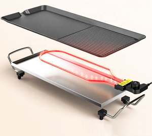 Griglia Elettrica Multifunzionale Antiaderente, Mini Piastra Quadrata per <span class=keywords><strong>Barbecue</strong></span> da Interno con Controllo della Temperatura - Product Image 2