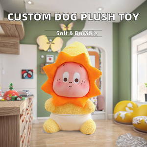 Boneka Anjing Kartun Plushie PP Cotton yang Dapat Disesuaikan Ukuran 40/50/60/80/100cm, Tahan Lama, Lembut, Bordir, Hadiah Ulang Tahun, Bintang, Penghilang Stres Super - Product Image 2