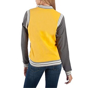 Formula1 Industries Women's Winter Varsity <b>Jacket</b> 2021 Yellow 100% Wool Breathable <b>Waterproof</b> Windproof - Product Image 4