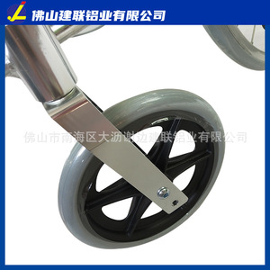 Fauteuil roulant pliant en alliage d'aluminium, pneus pleins de 24 pouces, léger, manuel, pour personnes âgées - Product Image 5