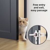 Retenedor de Puerta para Gatos sin Taladrar, Sujeción Resistente para Puertas de Dormitorio, Herramienta Práctica para Mantener la Puerta Abierta para la Entrada y Salida Libre de Mascotas