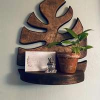 Décoration murale créative transfrontalière en forme de feuille texturée pour plantes en pot d'intérieur et d'extérieur, idéale pour l'entrée
