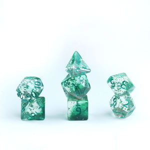 Dés polyédriques transparents bicolores, directement de l'usine, options personnalisées de haute qualité et multicolores pour <span class=keywords><strong>les</strong></span> jeux de table - Product Image 2