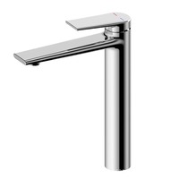 Robinet de lavabo monocommande GEASAM moderne pour hôtel et maison d'hôtes, à poser sur le comptoir, avec eau chaude et froide