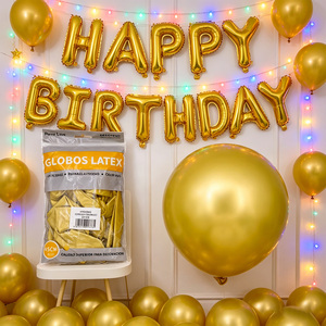 Globos Redondos de Látex Cromados en Dorado para Fiestas, 45 cm, Gruesos, Decoración para Fiestas de Adultos, Día de la Madre, Graduación, Año Nuevo Chino, Ramadán - Product Image 6