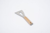 Outil de construction multifonctionnel, grattoir à lame en acier inoxydable dentelée pour le collage de plaques de plâtre, avec manche en bois de hêtre et ouvre-bouteille