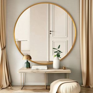 กระจกติดผนังโลหะทรงกลมสำหรับตกแต่งที่ทันสมัย - Product Image 4