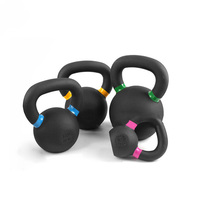 Kettlebell de compétition en fonte, revêtement vinyle pulvérisé, pour entraînement de force et de gravité en salle de sport, avec logo personnalisé, pour le sport