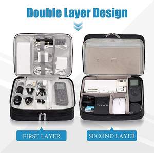 Free Sample Large Cable Organizer <b>Bag</b> Charger Cord Travel Case for Electronics & <b>Tech</b> Accessories Cable organizer pouch - Product Image 3