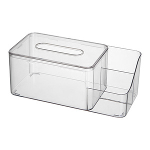 Transparent Tissue Box Organizer For Home Living Room <b>Desk</b> Storage Facial Napkin Holder Multipurpose - Product Image 5