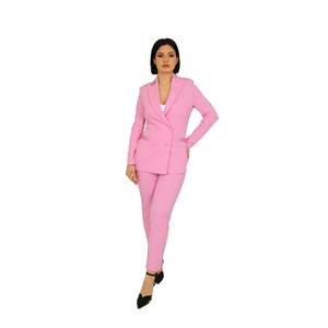 Women's Jacket Sky Color Double Breasted <b>Blazer</b> Suit <b>Set</b> Formal Wear - Product Image 5