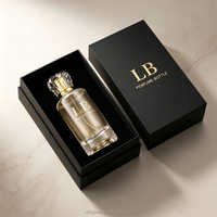Flacon de parfum en verre cylindrique vide de 55 ml, bouchon décoratif multi-facettes, boîte cadeau magnétique personnalisée avec logo OEM, vente en gros