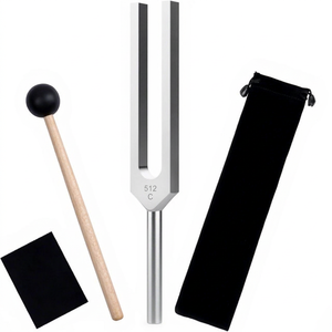 SIGAL MEDCO SM-TF-017 Alemania Juego de Diapasones de Aleación de Aluminio de 512Hz con Martillo de Silicona y Bolsa de Almacenamiento para Yoga, Meditación y Sonoterapia - Product Image 1