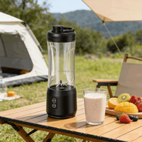 Usine OEM Certifié CE RoHS FCC 600ml Blender Portable USB Rechargeable pour Smoothies Maker Sans BPA Anti-fuite