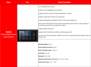 <span class=keywords><strong>Interphone</strong></span> vidéo IP avec écran tactile 10,1 pouces, moniteur intérieur pour appartement, <span class=keywords><strong>interphone</strong></span> vidéo Tuya avec serrure intelligente et contrôle par téléphone mobile - Product Image 3