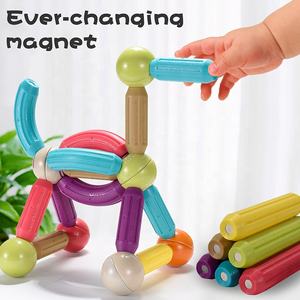 KSF DIY Puzzle Magnétique Blocs <span class=keywords><strong>de</strong></span> <span class=keywords><strong>Construction</strong></span> Ensemble Aimant <span class=keywords><strong>Construction</strong></span> Boules et Tuiles Jouet Empilable Jeu Éducatif Jouets - Product Image 4