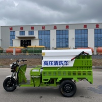 Kendaraan Pembersih Jalan Kota 1500W Tricycle Listrik Murni Mesin Cuci Tekanan Tinggi Tangki Air 500L Tekanan 130kg/cm untuk Jalan